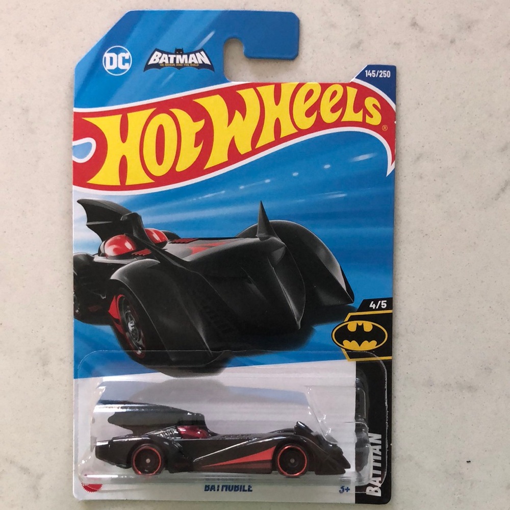 Black and Red Batmobile Toy Car